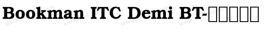 Bookman ITC Demi BT字体转换